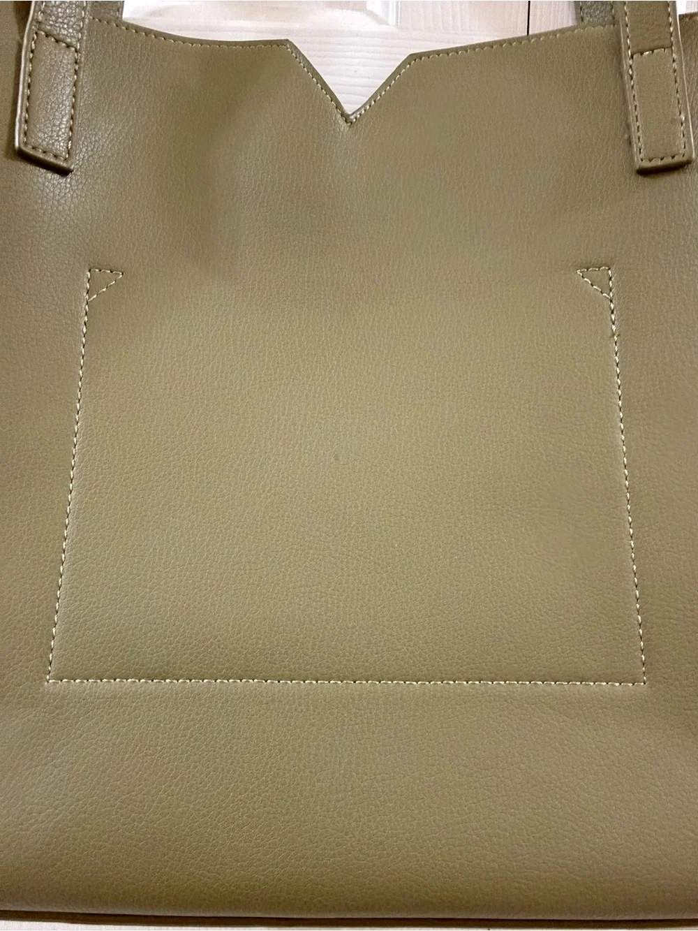 Pixie Mood Alicia Tote Sage Green Vegan Leather Zip Top Shopper Purse Bag